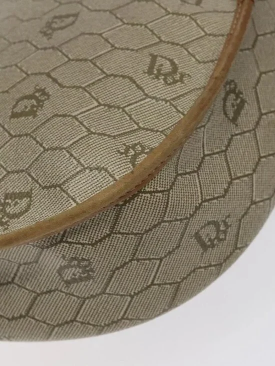 Christian Dior Honeycomb Canvas Shoulder Bag PVC Beige Gold Auth BA1892 - Picture 9 of 16